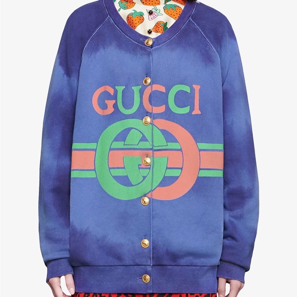 Gucci Cotton Cardigan Sweater with Gucci logo size M - Picture 1 of 10